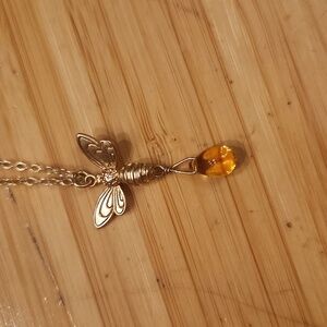16in Delicate Gold Bee Necklace